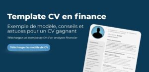 Template CV en finance exemple